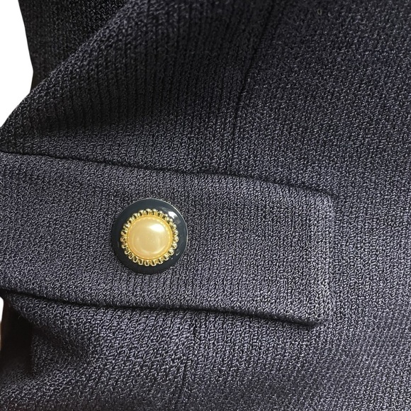 ST.JOHN Sapphire Knit Blazer Navy Size 4 - Picture 9 of 16